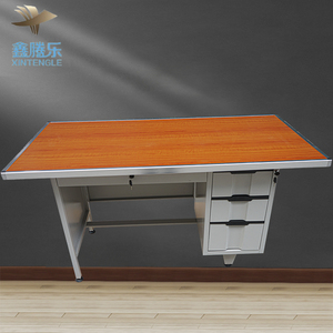 Furnitur Kantor Sekolah Kualitas Tinggi Kayu Baja MDF 25Mm Meja Komputer Kokoh dengan Laci - Product Image 3