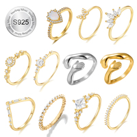 Toposh vente en gros 925 argent sterling pierre de naissance coeur pierre de naissance bague en forme de coeur