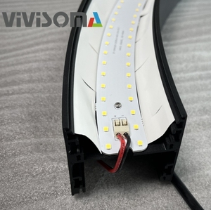 Cl101515 hiện đại tối giản <span class=keywords><strong>LED</strong></span> rắn hình dạng cong tuyến tính ánh sáng sáng tạo mặt dây chuyền trần cho văn phòng siêu thị bộ sưu tập - Product Image 2