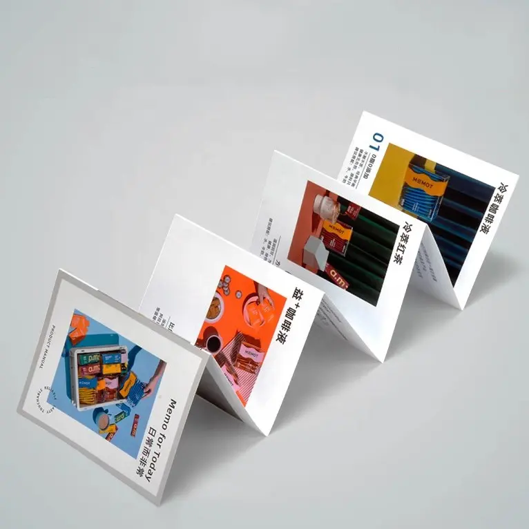 Design personalizado barato papel Digital catálogo livreto flyer trifold folhetos impressão brochura