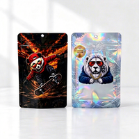 Pochette Doypack Personnalisée avec Fenêtre Holographique, Fermeture Zip Refermable, Anti-Odeur, Hermétique, Recyclable, Qualité Alimentaire