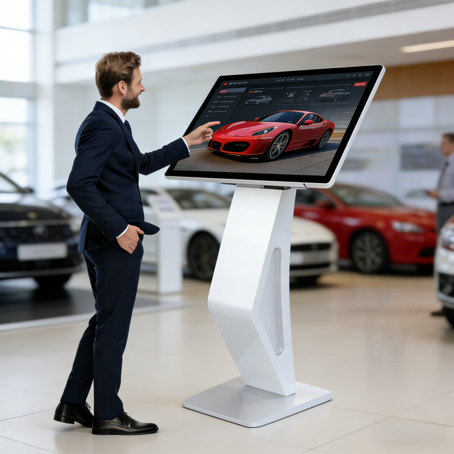 2025 New Arrival Kiosk Self-Order Interactive Board Machine Wholesale Iron Touch Screen Kiosk Stand 1 Year Android K S C Shape