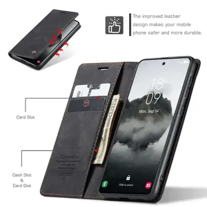 Étui portefeuille en cuir à rabat pour <span class=keywords><strong>Samsung</strong></span> Galaxy S25 S26 Ultra S24 Ultra S23 FE S22 S21 <span class=keywords><strong>S20</strong></span> Plus A17 A16 A36 A56 A15 A55 A35 - Product Image 2