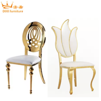 Penjualan pabrik kursi besi tahan karat Bagus desain kaki persegi belakang Oval sempurna untuk kursi makan pernikahan elegan