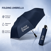 Kit promotionnel d'entreprise personnalisé, ensemble cadeau d'affaires avec logo imprimé, parapluie pliable, gobelet, chapeau bob pour événements et expositions