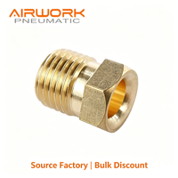 Raccord de tuyauterie femelle en cuivre moulé de haute qualité, connecteur hydraulique pneumatique, adaptateur série PA M8-M16, lisse, basse pression