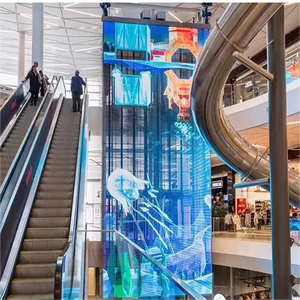 Màn hình phim tường kính cho video quảng cáo linh hoạt Panel cửa sổ cao kỹ thuật số LCD Rèm 3D <span class=keywords><strong>4</strong></span> trong nhà trong suốt <span class=keywords><strong>LED</strong></span> hiển thị - Product Image 2