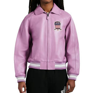 Chaqueta de Cuero Avirex con Forro Cálido para Hombre, Chaqueta de Moda con Cierre de Cremallera - Product Image 6