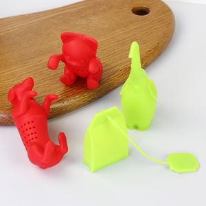Filtre réutilisable résistant à la chaleur de boule de thé d'infuseur de thé de silicone formé mignon pour les feuilles mobiles ou la <span class=keywords><strong>tisane</strong></span> - Product Image 3