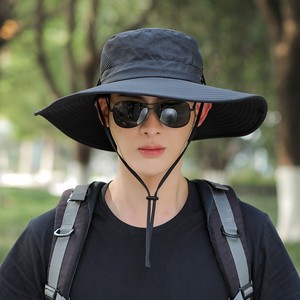 Fishing Sun Protection <b>Hat</b> Wide Brim Breathable Quick Drying Summer Outdoor Hiking Fisherman <b>Hat</b> Navy Blue Adult Men's - Product Image 2