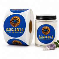 Étiquettes personnalisées pour pots de bougies, imperméables, avec logo en relief, autocollants ronds en vinyle PVC adhésif, étiquettes d'emballage pour pots