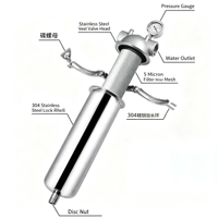 Nuevo Filtro de Agua Pre-filtrante Sanitario de Malla Fina de 100 Mallas, 316L, Electropulido, con Conexión Tri-Clamp de 1 Pulgada NPT para Instalación Exterior