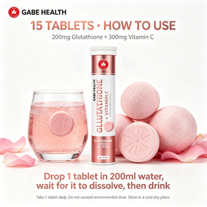 Comprimés effervescents de collagène DEM Private Label 500mg Biotine Vitamine E C Zinc Peau Cheveux Ongles Beauté Fraise 15 unités Personnalisé - Product Image 2