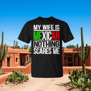 Mi esposa es mexicana, nada me asusta, camiseta para marido - Product Image 3