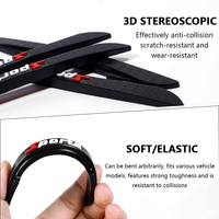 4 pièces de bandes de protection de pare-chocs en PVC à motif fibre de carbone personnalisées, anti-rayures, pour portières de voiture, avec double embout, autocollants de voiture