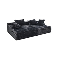 Canapé nuage compressé Saien canapé modulaire deux places en microfibre canapé-lit sectionnel oreillers lombaires pas d'assemblage requis hôtels