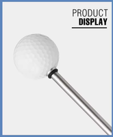 Simulateur d'entraînement de swing de golf d'intérieur en acier inoxydable avec poignée en caoutchouc TPE pour la correction du swing, noir, personnalisé