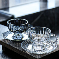 Tasse à thé vintage de style européen pour le thé de l'après-midi, ODM personnalisé, verre à boisson classique pour mariage, tasse à café et à thé avec soucoupe