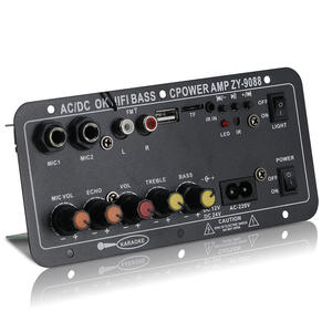 Carte d'amplificateur Hi-Fi miniature ZYD9088 avec interfaces BT, carte TF et USB, 30-120W pour haut-parleur 4 Ohm 40W, module amplificateur audio 110V-220V-12V-24V - Product Image 5