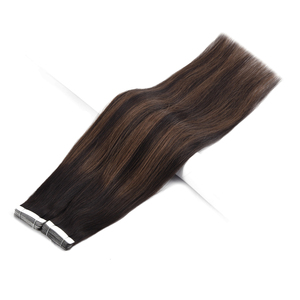 Extensiones de Cabello Natural Chino K.SWIGS de Alta Calidad, 12A Remy Virgen, Cutícula Alineada, Negro Natural, Castaño, Liso, 100g, con Cinta Adhesiva - Product Image 6