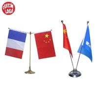 Drapeaux de pays du monde entier, mini drapeaux de bureau double face pour drapeaux de table de bureau