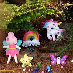 Principiante feltro delle educativi per bambini giocattoli di peluche ragazza imparare a cucire magico bambini unicorno fai da te set kit da cucito - Product Image 5
