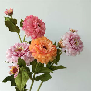 Flores artificiales de un solo tallo, dalias para decoración del hogar, Melaleuca, crisantemo, floristería - Product Image 3