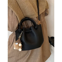 Sacs à main miniatures à cordon avec poignée nouée à motif litchi en gros, sacs à bandoulière décontractés pour femmes