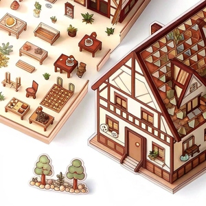 Adesivo fai da te per la scena dei cartoni animati di Natale 3D adesivo decorativo per creare la tua Mini stanza per la decorazione della casa - Product Image 4