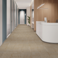 Dalles de moquette en nylon pour trafic intensif, ignifuges B1, antidérapantes, base en PVC, pour aéroports, centres de conférence, dalles de moquette modulaires