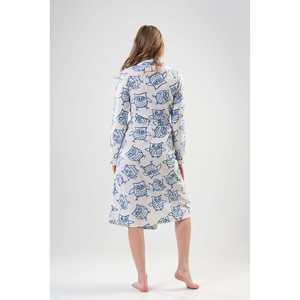 ชุดคลุมอาบน้ำผู้หญิงแบบไม่มีสายรัดไหล่ แขนยาว ผ้าฟลีซ มีกระเป๋า กระเป๋าเป้ยาว เอวยางยืด ลายการ์ตูนเชอร์รี่  ODM ชุดคลุมอาบน้ำสำหรับครอบครัว - Product Image 1