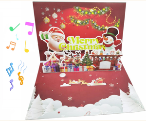 3D PopUp di lusso soffiabile a LED luce di candela torta musica cartolina di auguri decorazione regalo di compleanno per le donne mamma <span class=keywords><strong>moglie</strong></span> ragazza - Product Image 3