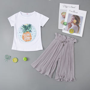 LZH Children <b>Clothes</b> Summer Toddler Girl <b>Clothes</b> Chiffon Pant 2pcs Outfit Suit Kids Tracksuit for Girls Clothing Sets - Product Image 4