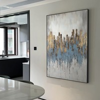 Peinture à l'huile originale italienne minimaliste abstraite technique cuillère à peindre grande taille vente en gros galerie personnalisable directement de l'usine