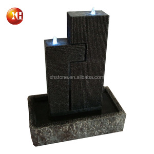 Decoración de Jardín, Fuente de Agua en Jarra con Cascada de Piedra de Granito Natural, Luz LED Interior, Circulación de Agua con Base, Altura Total 70 cm - Product Image 4