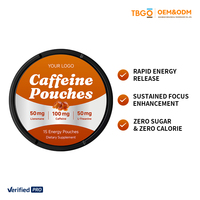 Pochettes énergétiques à la caféine en gros, formule personnalisée, pochettes orales nootropiques, faible MOQ usine