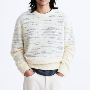 Suéter de invierno de manga larga con logotipo personalizado para hombre, prendas de punto de diseñador, ropa de cuello redondo, suéter de punto con textura de invierno - Product Image 1