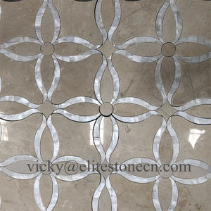 Moderne Retro-Klassische Braun-Beige Parkett-Marmor-Mosaikfliesen Hochwertige 12x12 Grafikdesign Hotel-Innenausstattung Wohnzimmerwand - Product Image 3