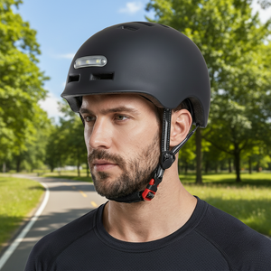 <span class=keywords><strong>Casco</strong></span> Urbano <span class=keywords><strong>para</strong></span> Bicicleta y <span class=keywords><strong>Patinete</strong></span> <span class=keywords><strong>con</strong></span> <span class=keywords><strong>Luz</strong></span> LED Intermitente de Advertencia <span class=keywords><strong>para</strong></span> Ciclismo y Desplazamientos - Product Image 1