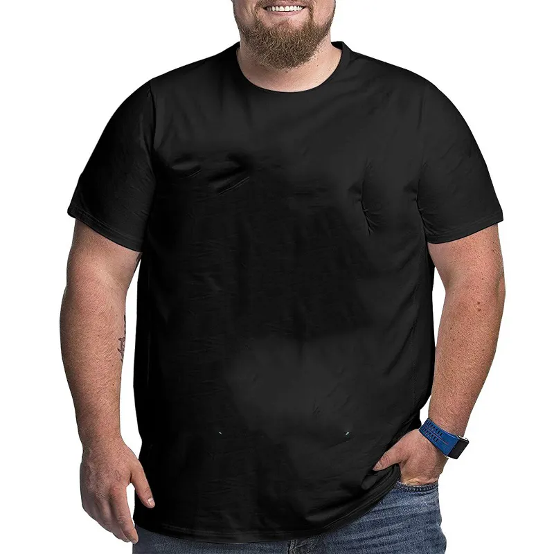 Custom 100% Cotton Graphic T Shirts for Big Tall Man Oversized T-shirt Plus Size xxxxxxl Tee Men's Loose Large Top Clothing