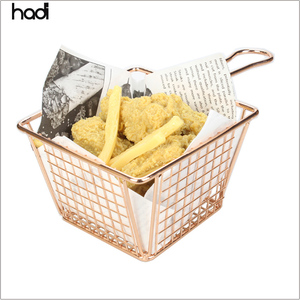 Buffet catering display di alta qualità cestini di pane francese quadrato in acciaio <span class=keywords><strong>inox</strong></span> patatine fritte cesto di supporto per le vendite - Product Image 5