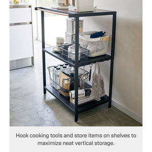 Étagère de rangement de cuisine en métal et en bois à 3 niveaux sur mesure pour les légumes et les fruits Armoire directe d'usine - Product Image 4