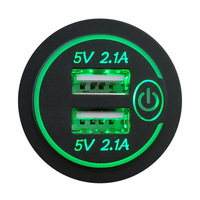 Double prise de chargeur de voiture USB 12v 4.2A avec interrupteur