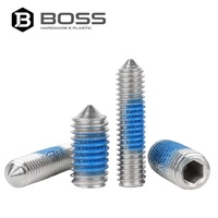 Vis sans tête coniques hexagonales anti-desserrage en acier inoxydable 304 zingué bleu, norme GB, M2.5 M3 M4 M5 M6 M8