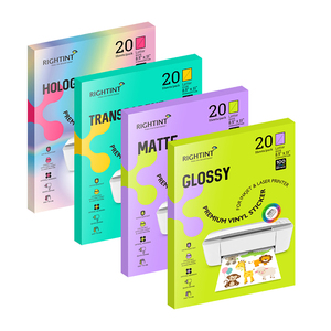 Đầy đủ màu sắc A4 có thể in trống không thấm nước tự dính Vinyl Nhãn dán nhãn giấy Glossy/Matte/rõ ràng tấm phim cho mặt nạ - Product Image 6