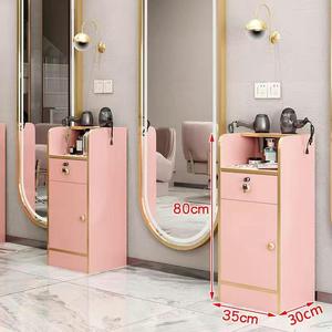 Ensemble de mobilier de salon de coiffure rose de haute qualité au design moderne, équipement inclus, fauteuil de lavage, vendu séparément. - Product Image 2