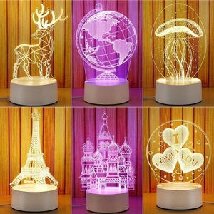 3D in Acrylic ánh sáng ban đêm, đầy màu sắc dẫn ánh sáng, tùy biến sáng tạo của phim hoạt hình mini LED trang trí ánh sáng ban đêm - Product Image 3