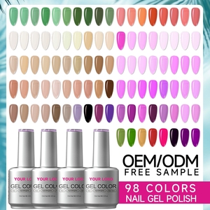 Esmalte de Gel de Color Sólido de 15 ml de Marca Privada de Primera Categoría, Sin HEMA ni TPO, Resistente al Desgaste, para Manicura Diaria, Fábrica ODM, Esmalte de Gel UV - Product Image 1