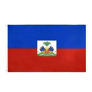 China Manufacturer Supply High Quality Cheap Polyester Custom Logo 90x150cm Customizable Haiti Country <b>Flag</b> - Product Image 2