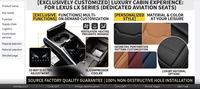 Vans de luxe haut de gamme Lexus LX570/LX600/LX700 VIP 4 places, sièges en cuir PU et fibre de carbone, réfrigérateur intégré avec compresseur 5L